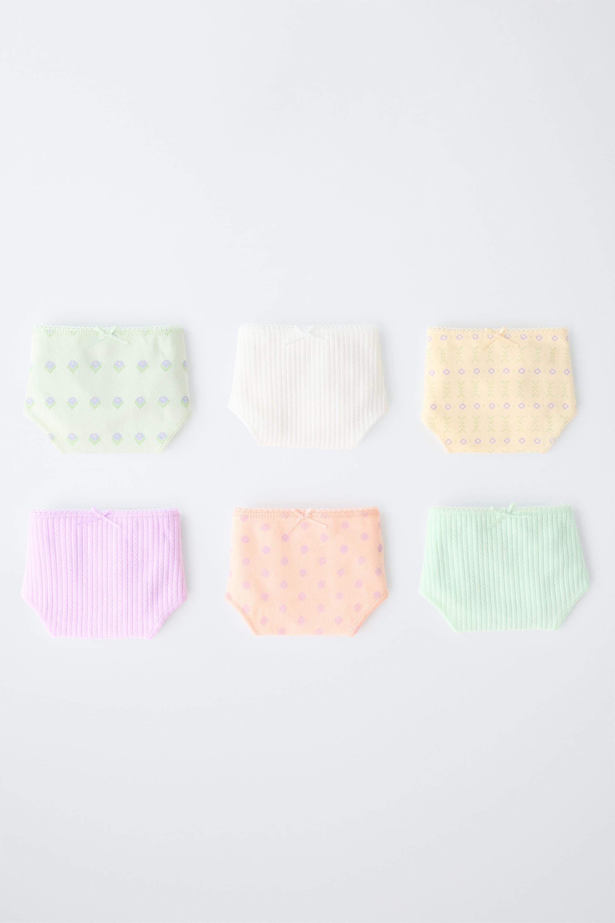 6-14 YEARS / SIX-PACK OF FLORAL UNDERWEAR